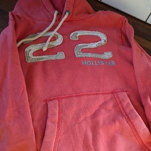 Large Hollister '22' pink/red Hoodie